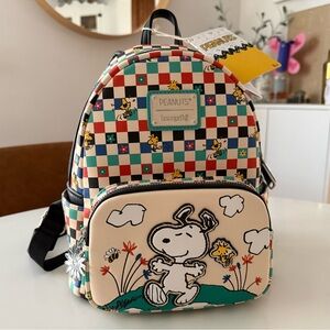 Peanuts x Loungefly Checkered Snoopy Mini Backpack